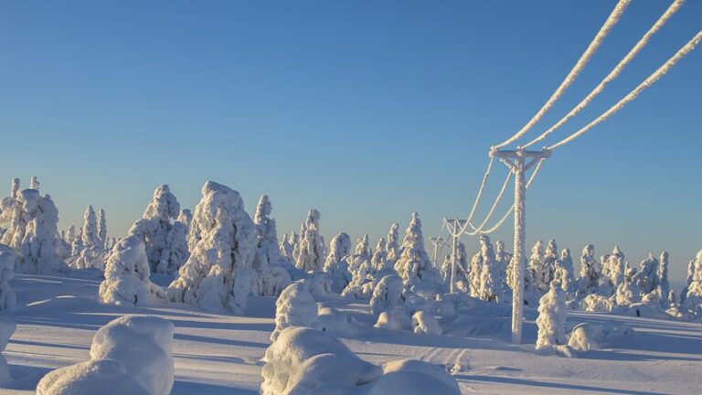 Voyage en famille, La vue sur le paysage Finlande Laponie enneigé, exceptionnel et paisible.