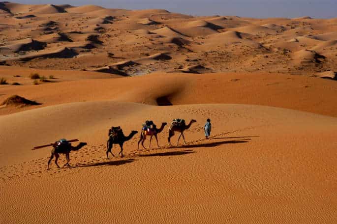 Randonnée chamelière en Mauritanie au cœur du désert Akaoka