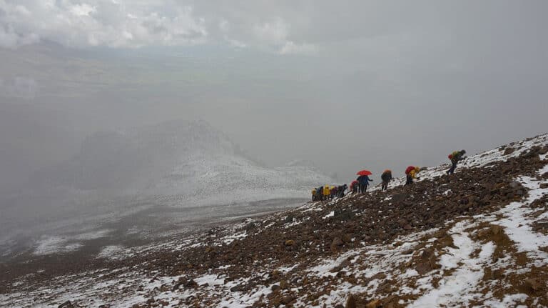 Trekking en Equateur en groupe pour l'ascension d'un volcan enneigé Akaoka