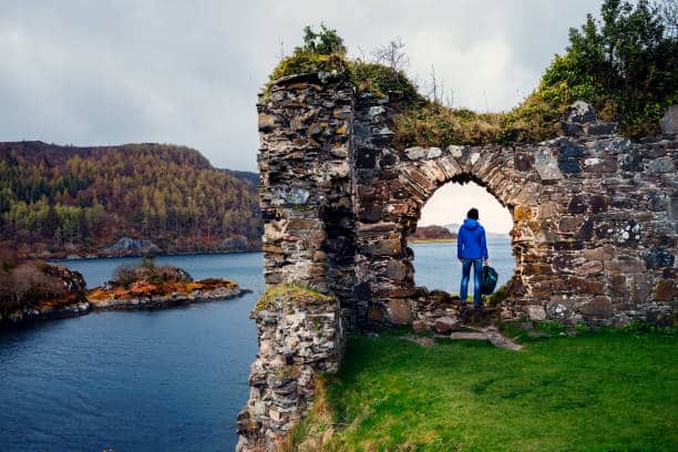 Randonnée Écosse : Ruine château Écosse