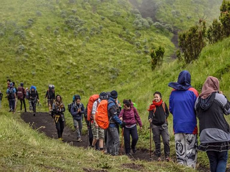 Trek en Indonésie Pays Toraja sur des montagnes verdoyantes Akaoka