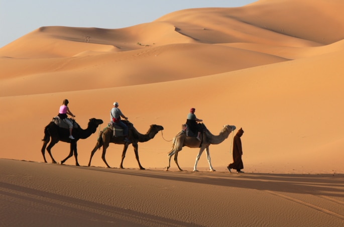 Randonnée Maroc à dos de chameau dans le désert dans la vallée du Drâa Akaoka